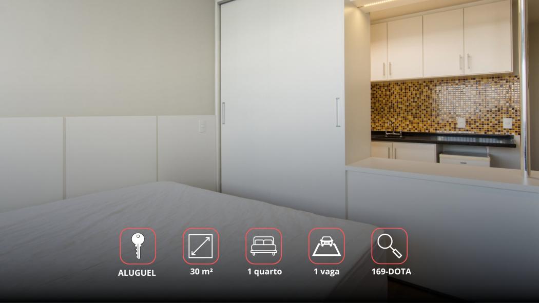 STUDIO MOBILIADO COM VAGA NO CENTRO C�VICO