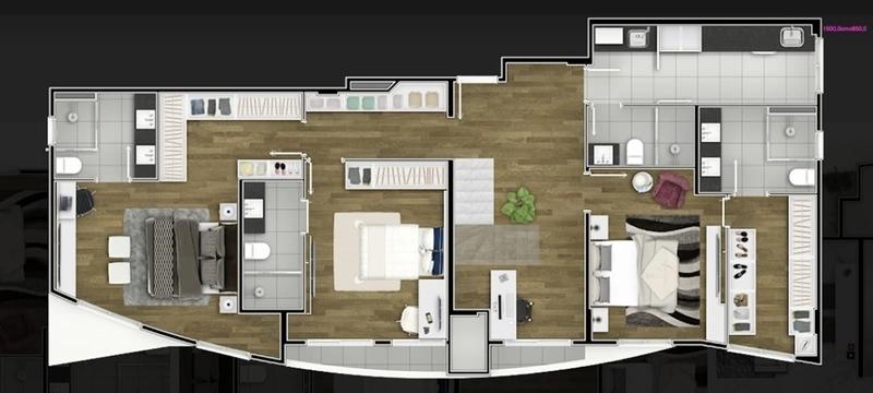 Apartamento em Curitiba - PR, no bairro Alto Rua Xv - Referência 235-SNI