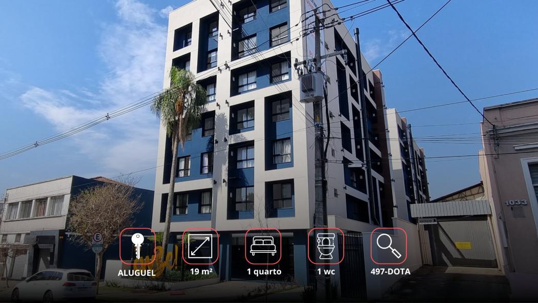 Studio mobiliado para loca��o no Edif�cio CWBE ? Rebou�as | Curitiba�