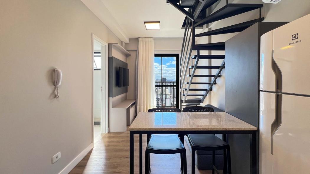  - Studio Duplex, 34 m² - venda por R$ 599.000 ou aluguel por R$ 3.000/mês - Centro - Curitiba/PR