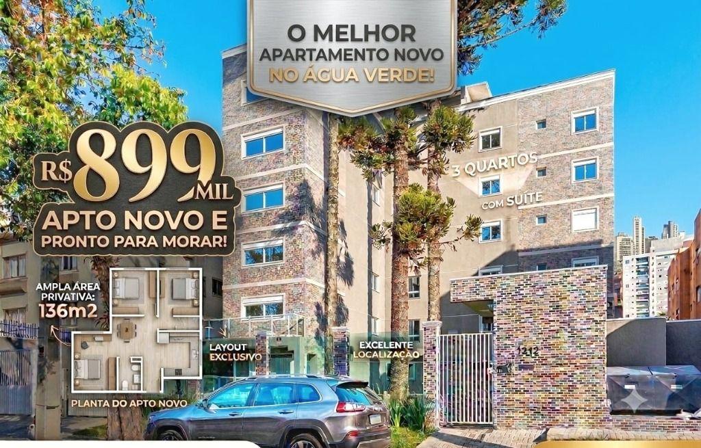 Apartamento à venda com 3 quartos, 136m² - Água Verde,Curitiba 