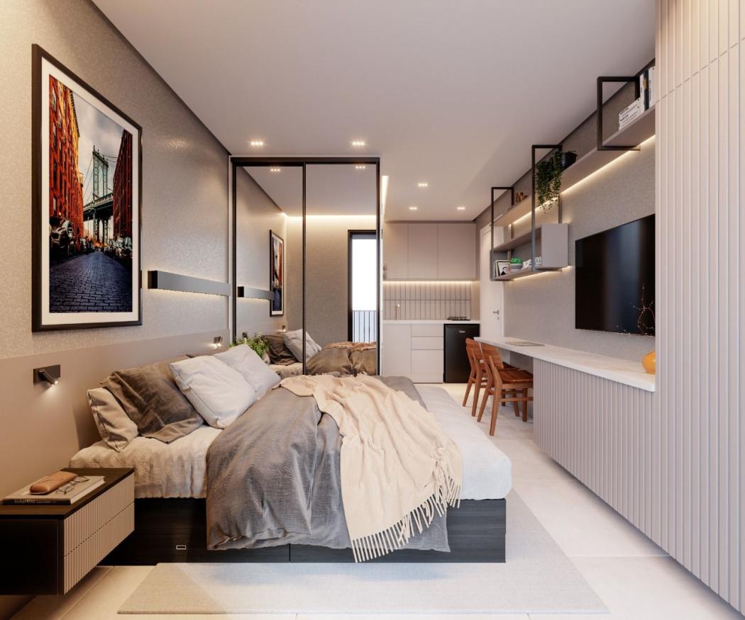 Kitnet em Curitiba - PR, no bairro Alto da Glória - Referência ST0049-365P