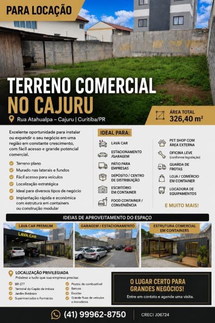 Terreno para alugar - Cajuru,Curitiba 